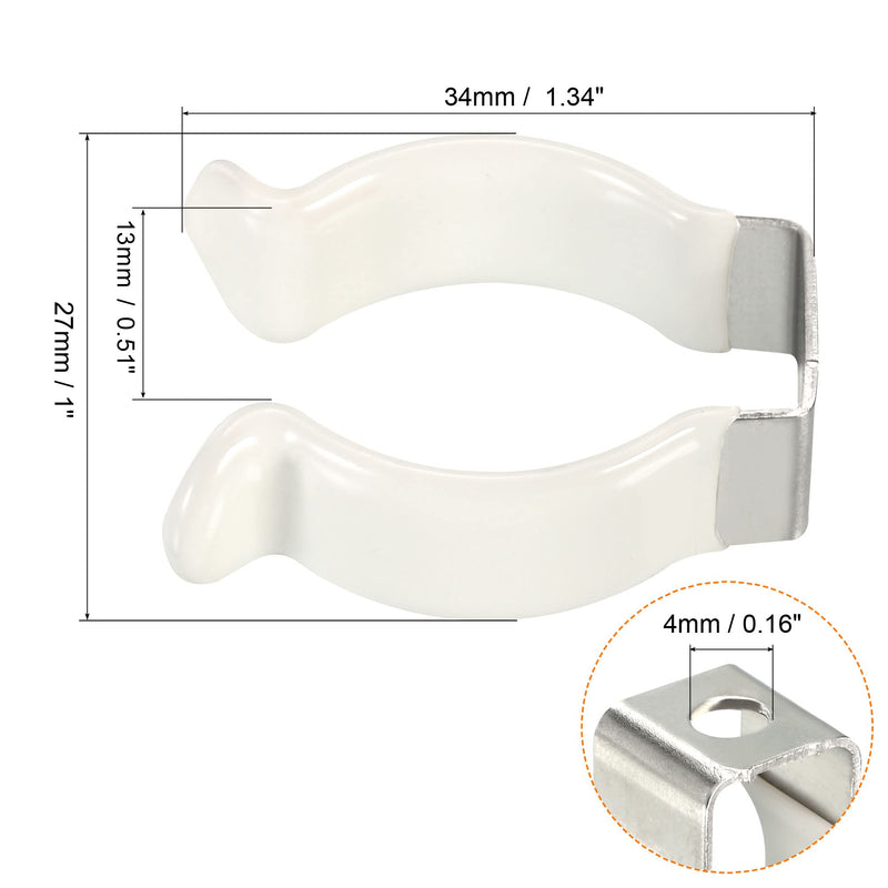 MECCANIXITY T8 U Clip Holder Bracket for LED Light Bulb Mounting Bracket Support Thicken Stainless Steel Fluorescent Tube Holder Lighting Accessories, Pack of 12