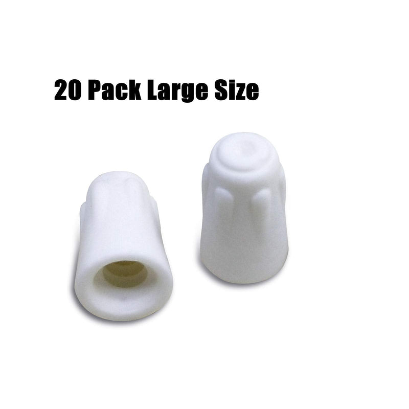 20 Pack Large Ceramic Wire Connector, Large Size 18-8AWG, High Heat Splicing Wire Porcelain Connector (01, Large)