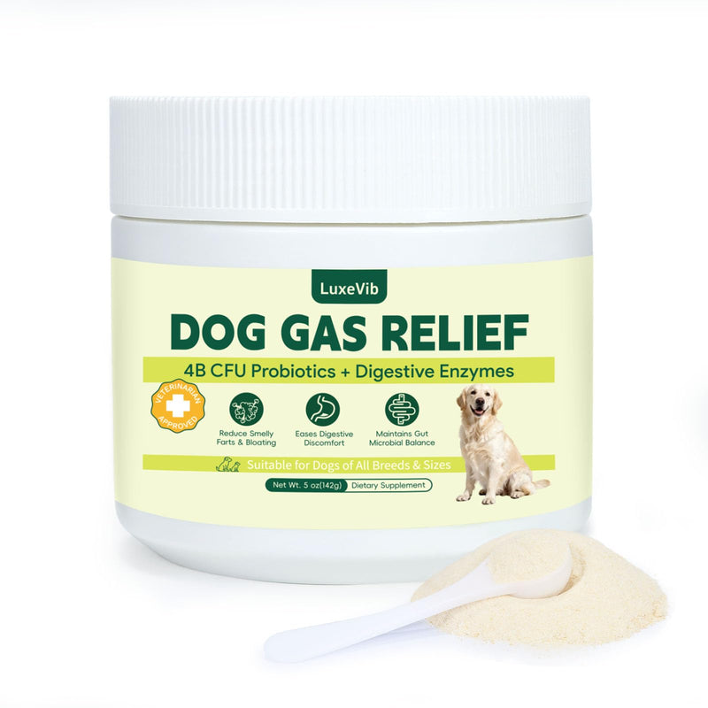 Dog Gas Relief, Relief Smelly Farts with 4B CFU Pediococcus Acidilactici Probiotics, Digestive Enzymes, Dog Fart Remedy to Help Gas & Bloating, Dogs Farts Relief, Dogs Gut Health Digestive Support