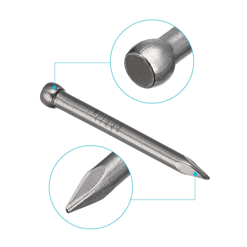 uxcell Finishing Nails 120pcs 25mm 1 Inch Hand-Drive Hardware Carbon Steel Nail Lost Head Nails