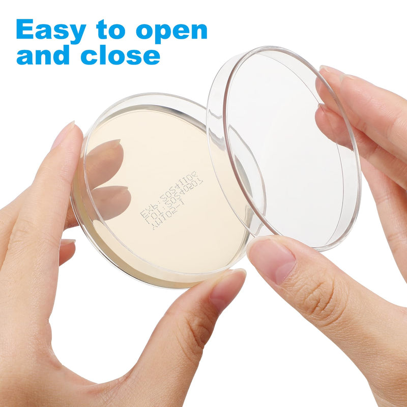 20-Pack Pre-Poured Nutrient Agar Plates, Sterile Petri Dishes for Kids Science Fair Projects, Microbiology and Mycology, STEM School, Ready-to-Use Kit