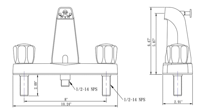 Dura Faucet Economical Classic Tub and Shower Faucet with Diverter (Chrome Polished)