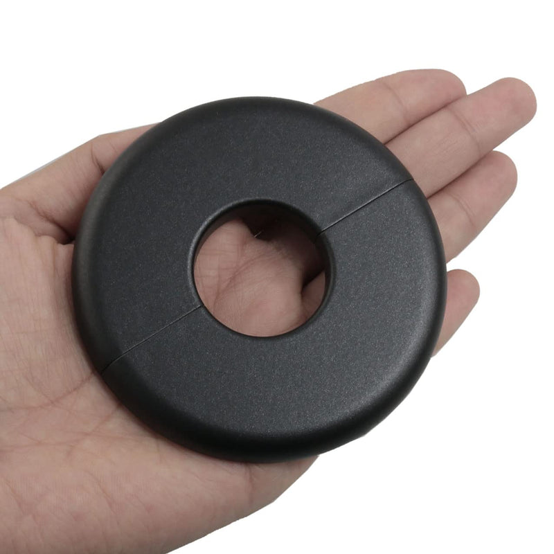 2pcs Pipe Hole Air Conditioning Hole Decorative Cover 33x80mm Snap On Black Round Cover Round Escutcheon Plate
