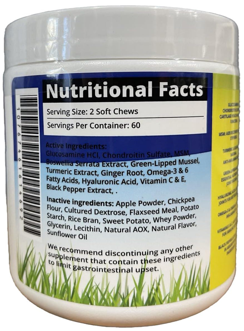 Joint Health for Dogs - The Most Effective Hip and Joint Supplement Available - Formulated with Veterinarians, Glucosamine, Chondrointin, MSM, Turmeric (Soft Chew) Soft Chew - PawsPlanet Australia
