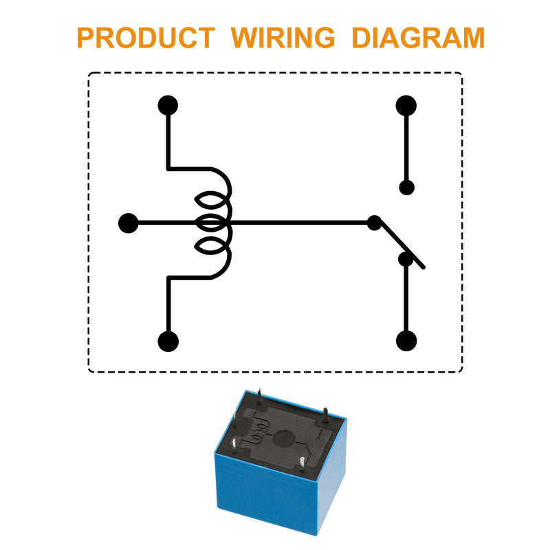 10pcs PCB Power Relay JQC-3F(T73), DC 3V Coil, 7A 240VAC, SPDT, 5 Pins (10) 10