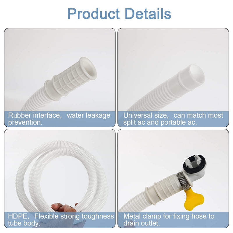 20 ft Portable AC Drain Hose, Air Conditioner Drain Hose for Mini Split 20 FT