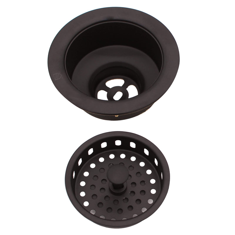 Westbrass A214-12 3-1/2" Post Style Large Kitchen Sink Basket Strainer, Oil Rubbed Bronze