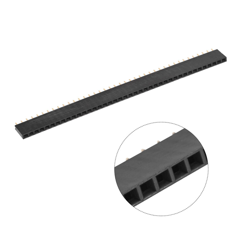 uxcell 10 Pair Male and Female Pin Header,40 Pin 2.54mm Straight Single Row Breakable Header Connector PCB Pin Strip