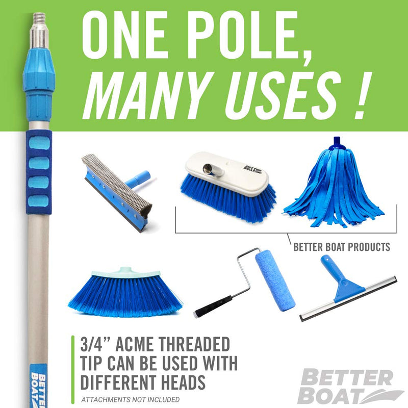 Extension Pole, Telescoping Rod, 3.5 to 6 ft Extendable Deck Brush Handle 3.5 FT to 6 FT