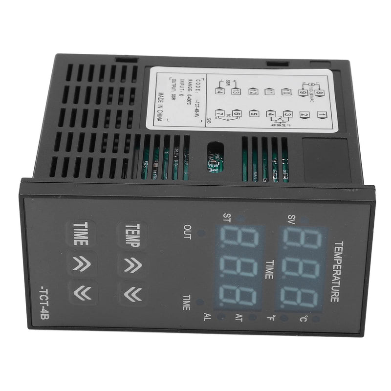 Heat Press Temperature Controller, Multiple Alarm Modes Easy to Install 0 400℃ Digital Display PID Control Thermostat for Food Processing for Light Industry