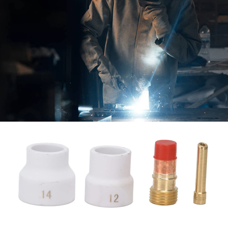 4Pcs Gas Lens Kit for Welding Torch Accessories with Collet Body Compatible with Common