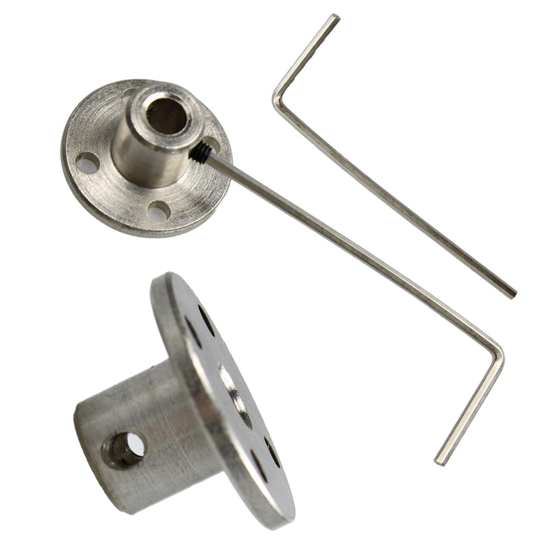4Pcs Flange Shaft Coupling Set,Flange Coupling Connector for Motor Shafts and DIY Parts(5mm) 4 5mm