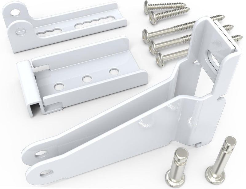 Reinforced Storm Door Closer Bracket Kit Compatible with Andersen, Emco, Larson,Pella,40201 Door Repair Kit, Screen Door Closer Replacement Part for Storm Door, White