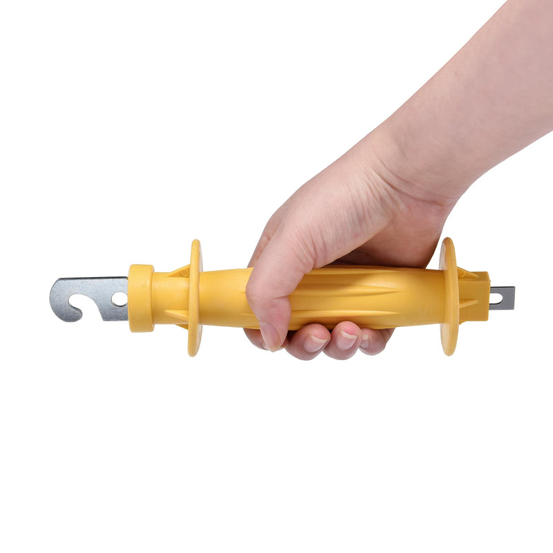 12 Pcs Eelectric Fence Spring Gate Handle for Electric Fence，Electric Fence Heavy Duty Gate Handle(Yellow) 12