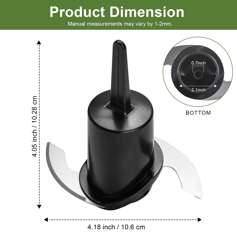 Chopping Blade DLC-2ACBN Repalcement for Cuisinart Mini Prep Plus Blade, Food Processor Blade Compatible with DLC-2A Cuisinart Mini Prep Plus Food Processor 3 Cup, Black, 1 PCS