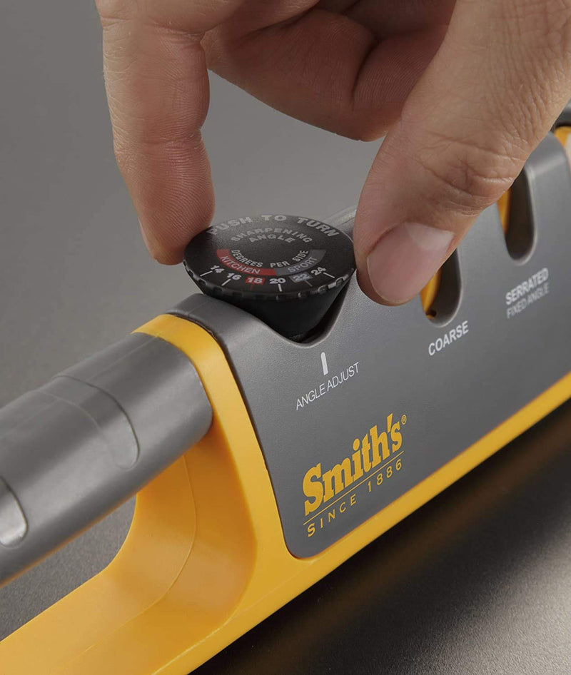 Smiths Adjustable Manual Knife Sharpener Gray/Yellow S-50264 50264