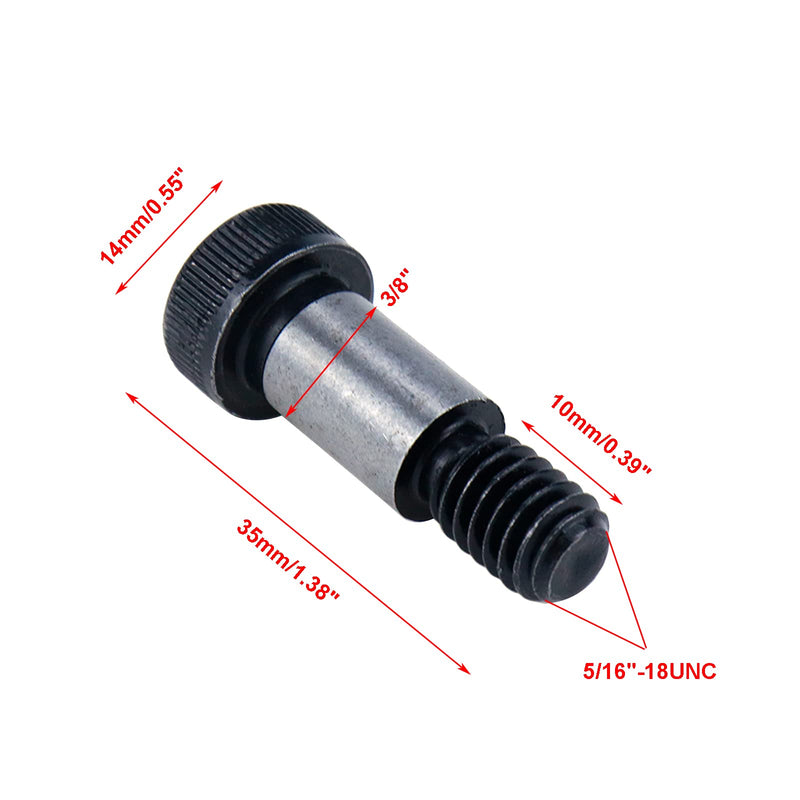 6Pcs Alloy Steel Hexagon Socket Head Shoulder Screw Bolt 3/8" Shoulder Dia,5/8" Shoulder Length,5/16"-18 UNC Thread 3/8*5/8