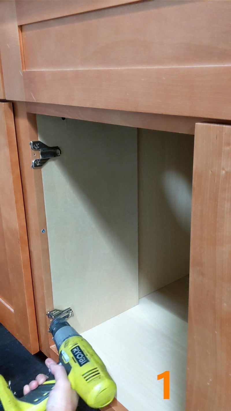 2 Piece Clip on Soft Close Hinges 105 Degree Self Close for Frameless Cabinet with Mounting Plates Full Overlay Premium Included Screws 1 Pair 00mm Kitchen Cabinet Furniture Hardware 2 Piece