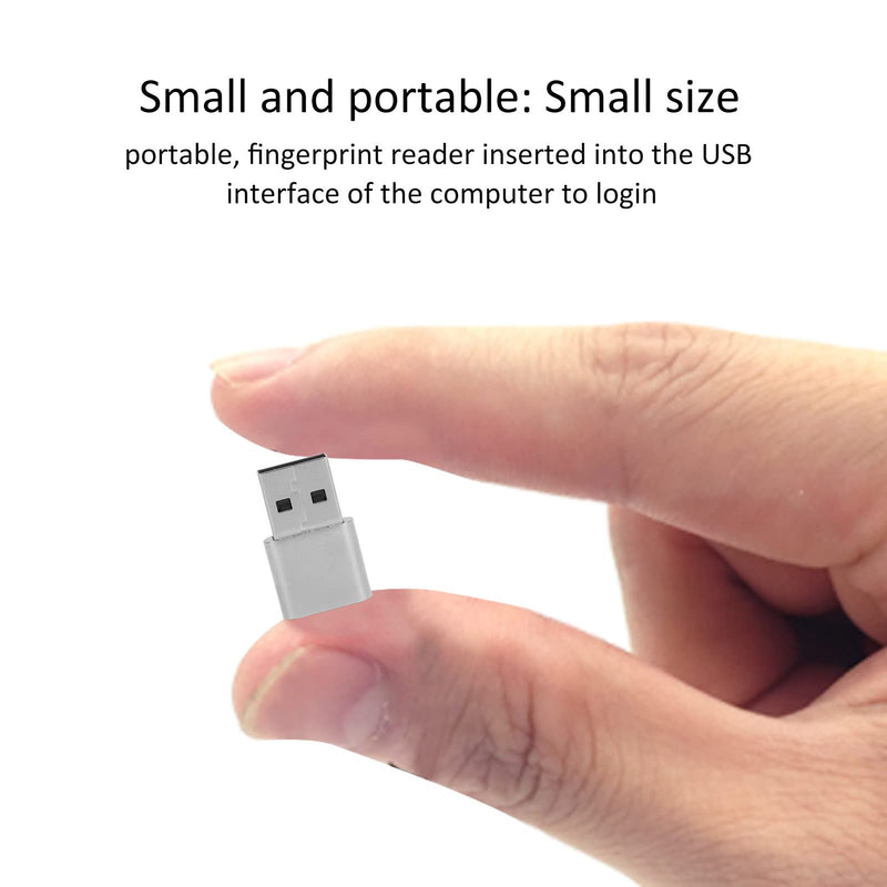 USB Fingerprint Reader, USB Fingerprint Reader 360 Degrees Touch Fast Matching High Sensitivity Hello Fingerprint Reader for Win Laptop Computer