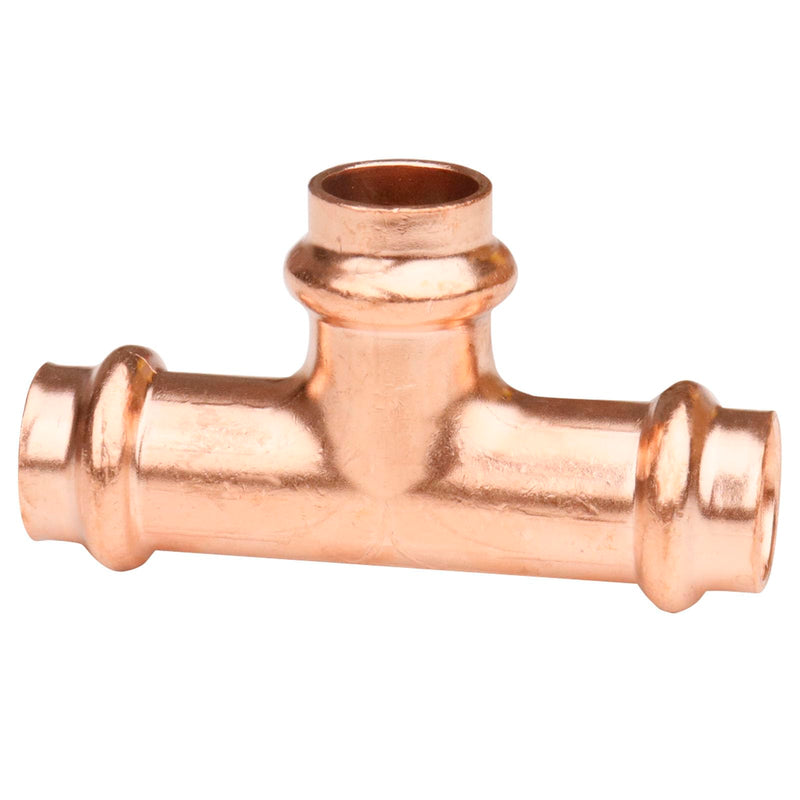 WHK 8 Packs Copper Pro press Fittings Tee 1/2 inch Press T Coupling 1/2x1/2x1/2 Press Tee