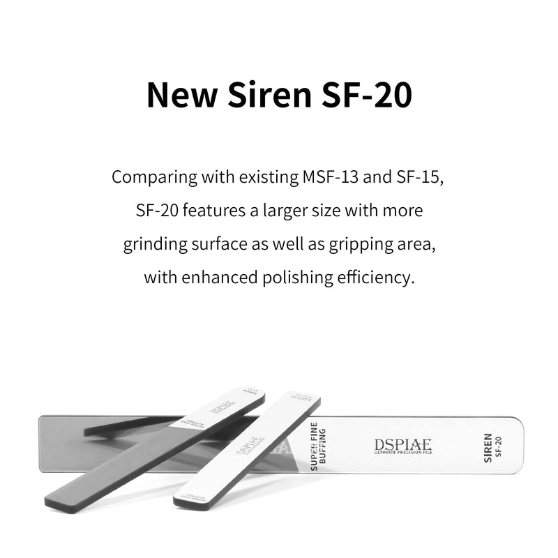 DSPIAE Larger Size Siren Ultimate Precision File for Gundam Military Model Hobby Polishing,Grinding Tools, Ultimate Precision Files #10000#12000 Mirror Nano Glass Files SF20