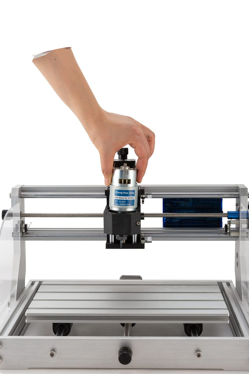 20000RPM 775 CNC Spindle Motor with 5mm ER11 Extension Shaft, Longer Working Life, DC 12-24V, High Power, Low Noise, Electrical DC Motor for 3018/3018 PRO CNC Router Machine