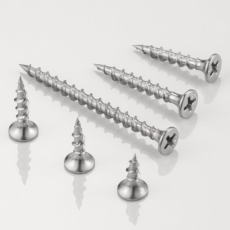 #6 410 Stainless Steel Fastener Drywall Screws Kit-Phillips with coarse Threaded tip, Suitable for Drywall Slate, Wood, etc. 1