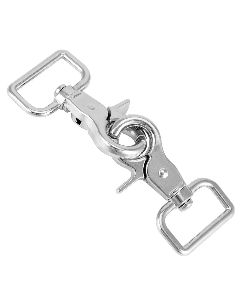 QWORK Swivel Snap Hooks, 10 Pack Heavy Duty Trigger Snaps, Nickel Plated Eye Closure Spring Hook