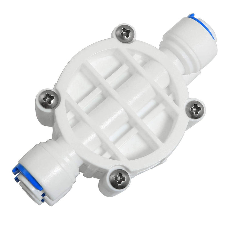 1/4" Tube 4 Way Port Auto Shut Off Valve with Push Fittings For RO Reverse Osmosis Water Filter System