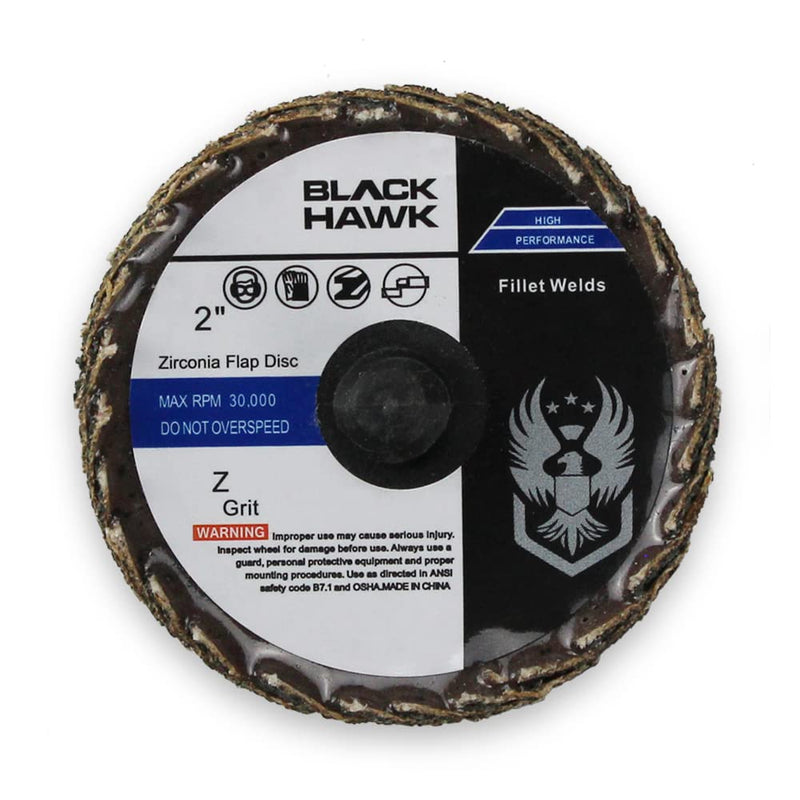 BHA Zirconia Curved Edge Fillet Weld Quick Change Flap Discs, 2 Inch - 10 Pack (120 Grit) 120 Grit