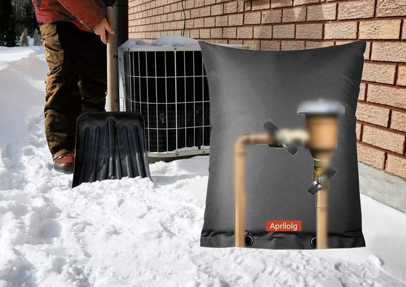Backflow Insulated Cover, Outdoor Pipe Insulation Covers Winter Freeze Protection, Insulation Pouch for Water Sprinkler Valve Box, Meter or Controller Backflow Preventers16"W x 20"H Black 16"W x 20"H