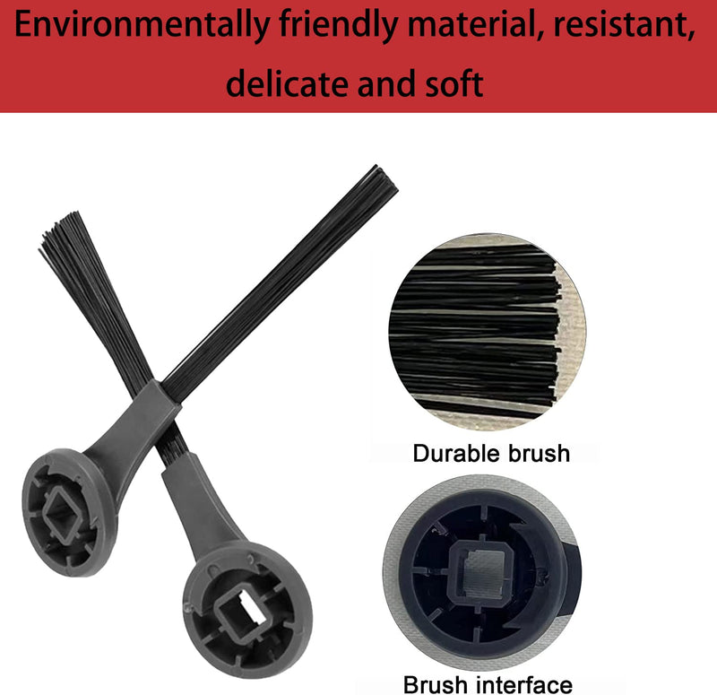 Side Brush for Shark AI AV2501S, AV2501AE, RV2502AE, RV2520AOUS, AV2510AOUS Robotic Vacuum Cleaner Replacement Parts - 4 Pack Black