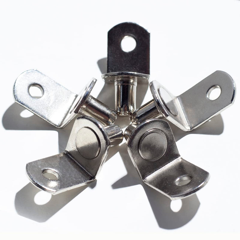 1/4 Inch (6.35mm) Shelf Pins L-Shaped Metal Support Pegs Bracket-Style Clips for Bookshelf Kitchen Cabinet Cupboard Shelves Holders, 20 PCS Nickel Plated Silver 1/4 inch ( 6.35mm )