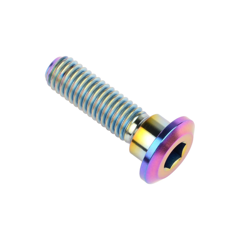 Titanium Ti Motorcycle Brake Rotor Hexagon Socket Bolt Screw M8 x 30 33mm for Kawasaki Pack of 6 (Rainbow, M8x30mm) Rainbow