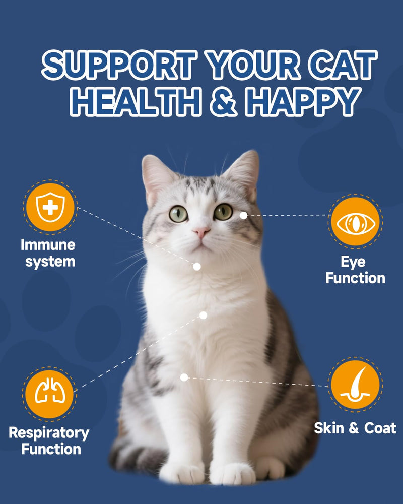 Mushroom for Dogs, 9 Organic Mushroom Supplement with Turkey Tail, Reishi, Lions Mane & Lysine for Cats - Support Immune System, Respiratory, Eye Health