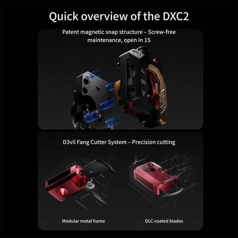 Upgrade for Phaetus DXC2 Extruder for Crealty K2 Series: Dual Gear Drive Helical Engagement Magntic Snap Structure Extrusion Replacement - Ensure Smooth Printing 3D Printer Accessories