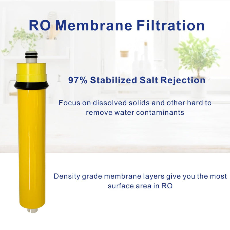 24GPD Membrane Element Filters Compatible With Watts Premier WP560014 RO Water Filter Membrane Replacement, pack of 1