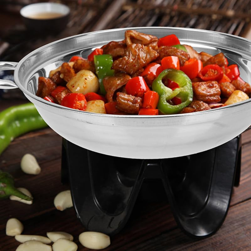Stainless Steel Cooking Pot with Lid 10.23 Inch Double Handle Pot Anti-Overflow Bar for Hot Seafood Dry Kitchen Cookware Set