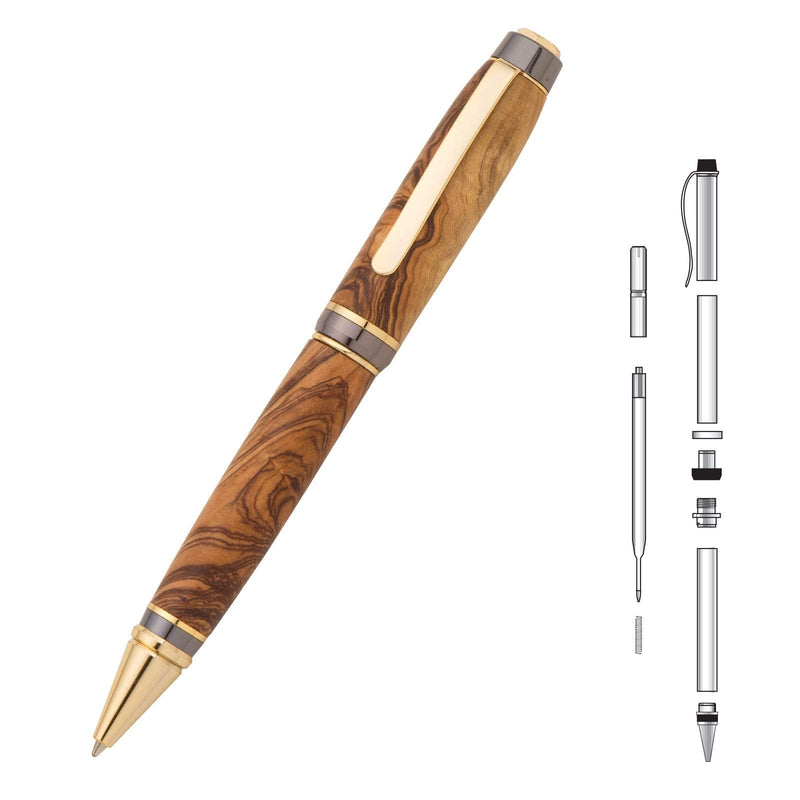 Penn State Industries PKBIGSS2 Big Ben Cigar Twist Ballpoint Pen Kit Starter Package Woodturning Project - NewNest Australia