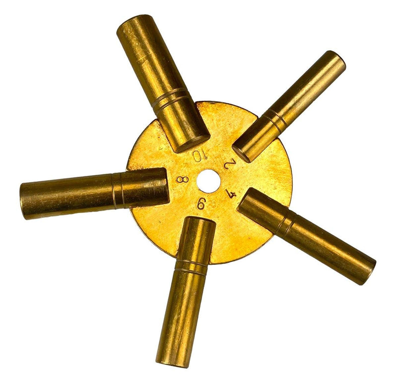 Universal Brass Clock Key Winder Set | 2 Piece Set Includes Odd Even Numbers | Great for Windig Grandfather Clocks, Antique Clocks, Watchmakers, Watch Repairs