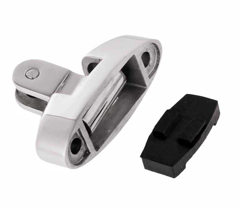 Pair of Marine Swivel Deck Hinges with Rubber Pad, 316 Stainless Steel Bimini Top Fitting for Fishing Boat Canoe Accessories W/Quick Release Pin Type: With Quick Release Pin