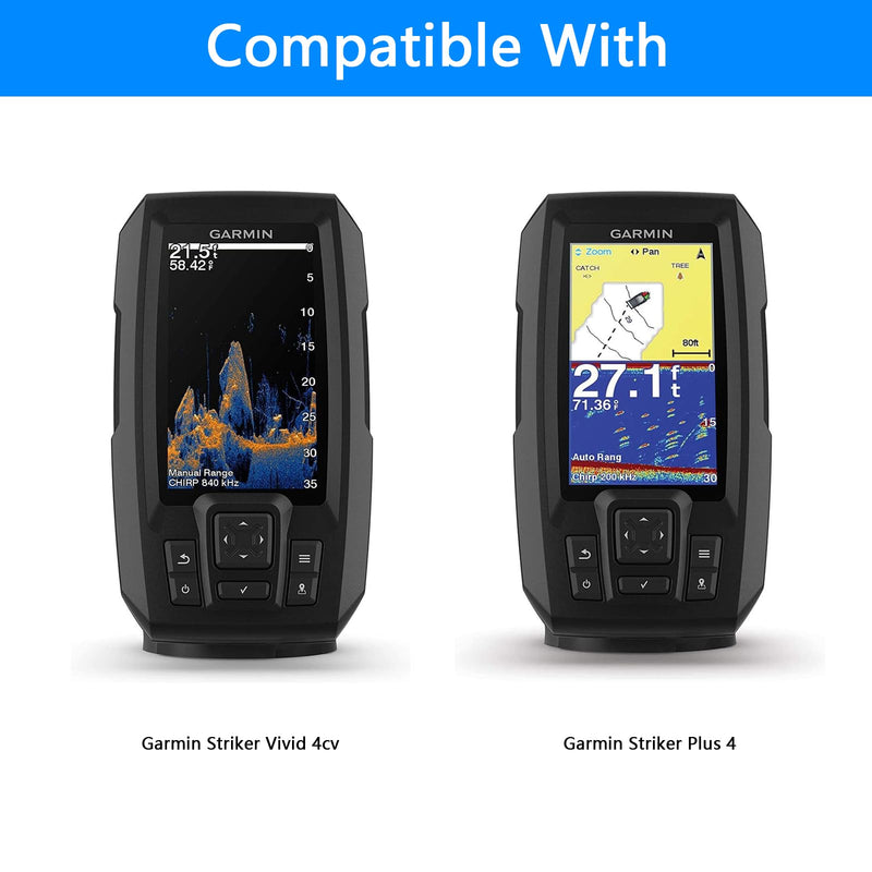 Silicone Protective Case and Screen Cover for Garmin Striker Vivid 4cv (010-02550-00) and Striker Plus 4 (010-01870-00), Transducer Cover