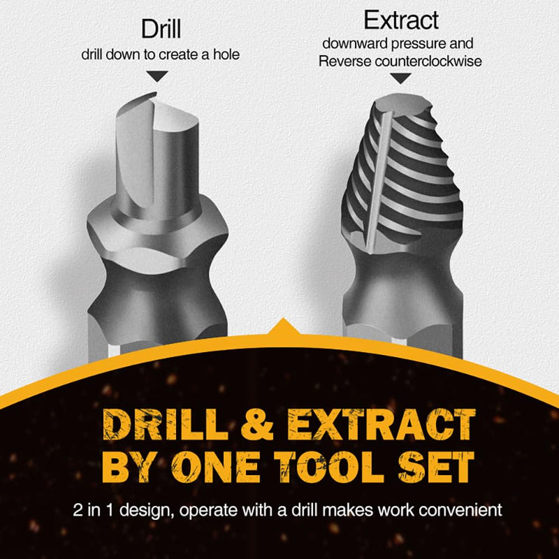 Gifts for Men,13 Pcs Damaged Screw Extractor Set, Christmas Stocking Stuffers for Adults Men, Mens Gifts, ez Out Screw Extractor, Stripped Screw Extractor Set of Rusty Broken Screws & Bolts ﻿ - NewNest Australia