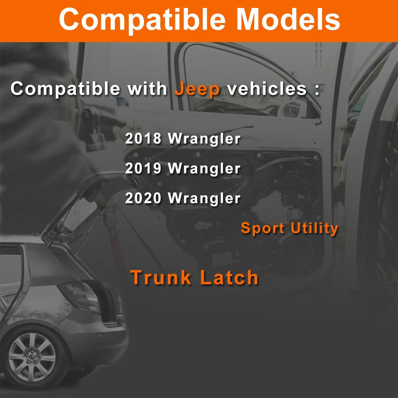 Trunk Latch Compatible with 2018 2019 2020 Wrangler Replace Rear Tailgate Liftgate Lock Actuator