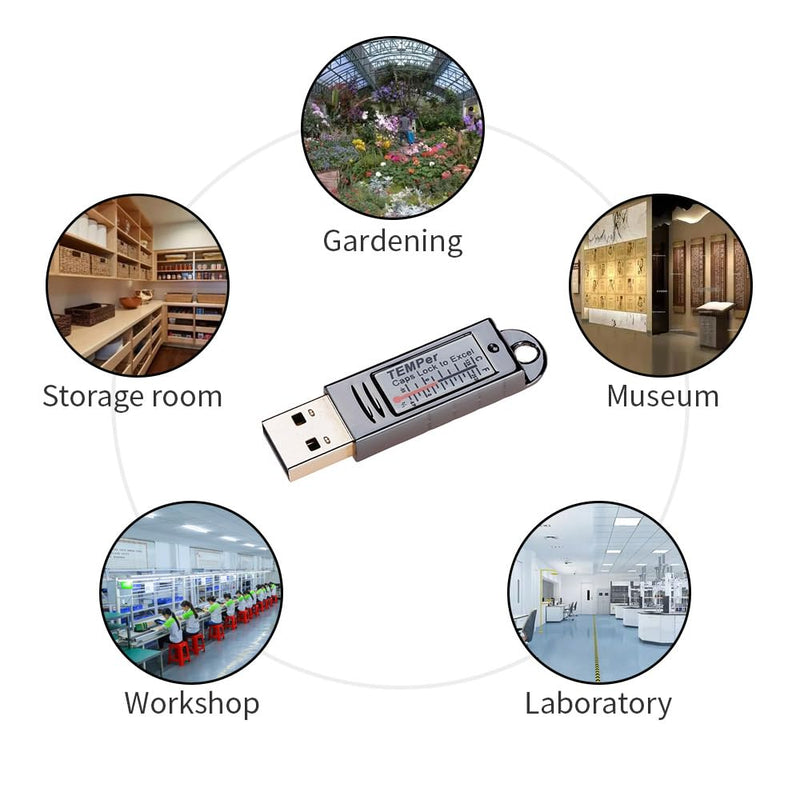 USB PC Thermometer Temperature Measurement Real Time Data Logger Recorder Remote Email Alarm Monitor Gold Temper HID