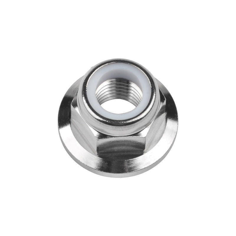 Titanium M6 M8 M10 M12 M14 Nuts Flange Nylon Lock Nut Pack of 6 (M10 Pitch 1.5mm) M10 Pitch 1.5mm