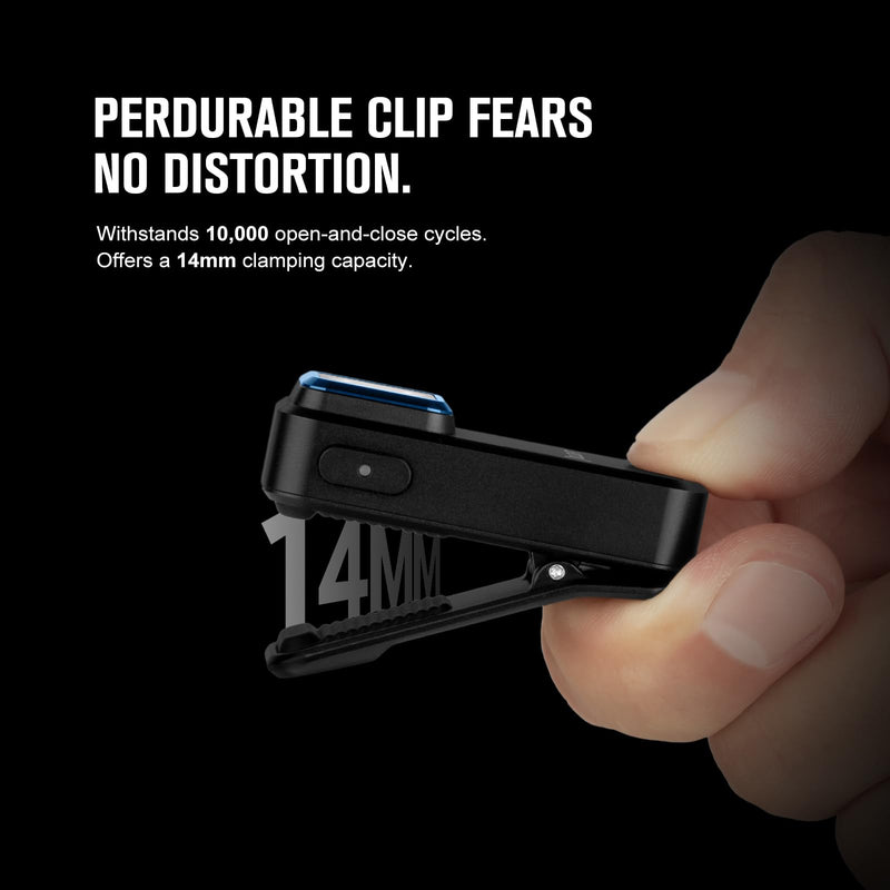 OLIGHT Oclip Rechargeable EDC Flashlight 300 Lumens Dual Sources Compact Pocket Clip Light, Convenient USB C Charging, Magnetic Flash Lights for Working, Cycling, Emergency, Signaling Tool(Black) Aluminum Black