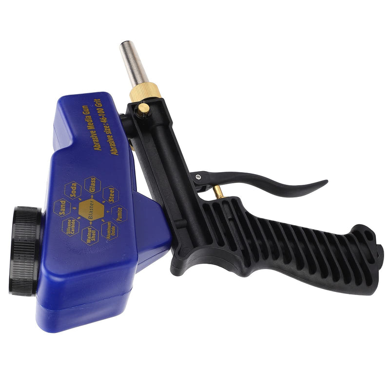 Feed Sandblasting Gun, Portable Handheld Sandblaster 70-150 PSI 6000RPM Air Sand Spray Gun Blasting Machine Tool Set Kit Paint Guns Accessories with Connector