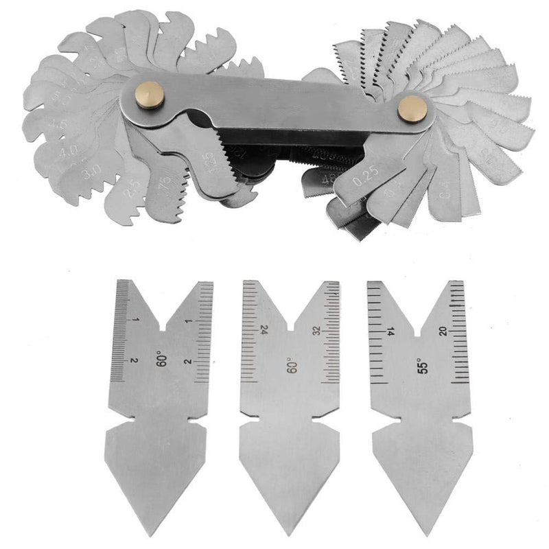 Pitch Gauge, Fishtail Gauge Screw Cutting Tools Thread Gauges, Grinding Lightweight for Measuring Screws Pitch for Cutting Screws