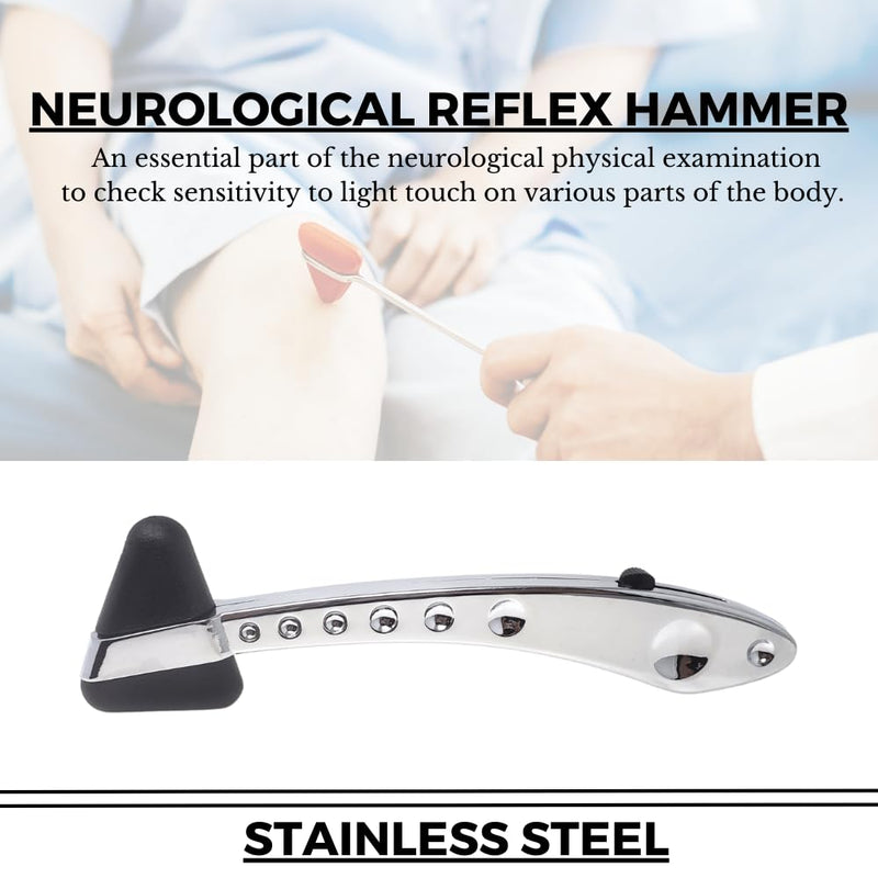 Reflex Hammer Taylor Medical Ergonomic with Neurological Retracting Filament Used by Physicians, Nurses, EMS, Medical Students Made of Stainless Steel